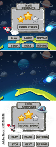 A game background template with elements