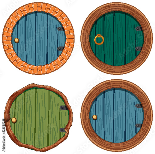 Hobbit house doors set