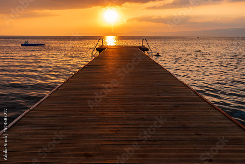 sunset pier in the sea  © ERDAL SEKER