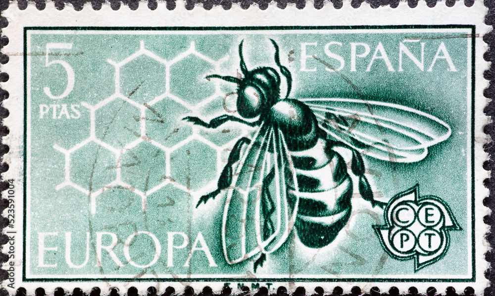 SPAIN CIRCA 1962 a postage stamp from Spain, showing a European