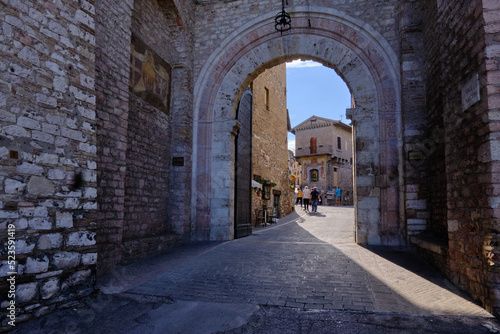 Entrance gate to the historical town of Assisi in Umbria, central Italy