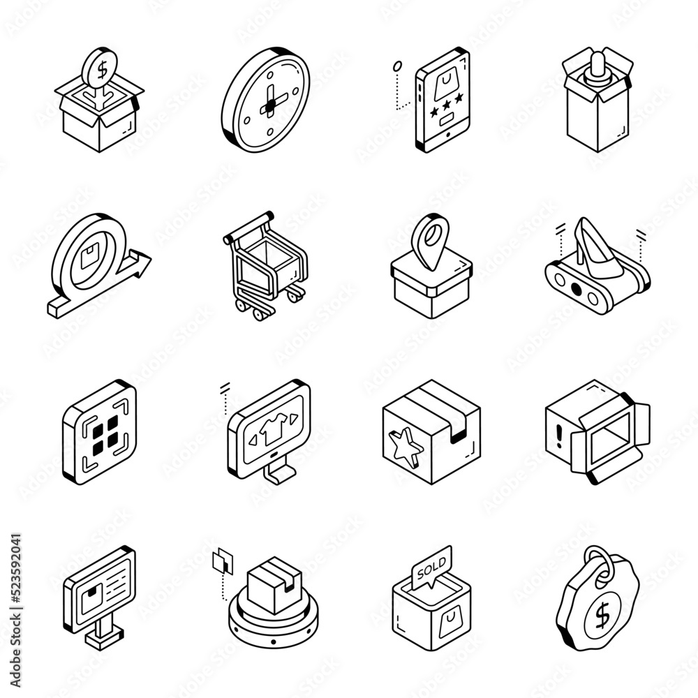 Ecommerce and Product Management Outline Icons
Ecommerce and Product Management Outline Icons