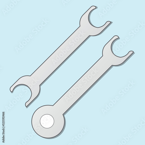 construction tool for fixing bolt key maintenance repair service vector illustration