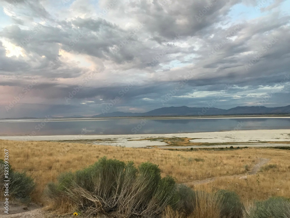 clouds over the lake