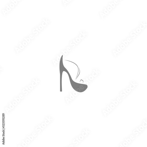 high heels vector logo illustration