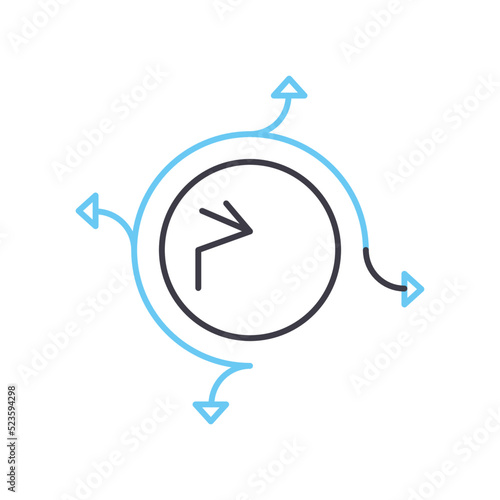 agile principles line icon, outline symbol, vector illustration, concept sign