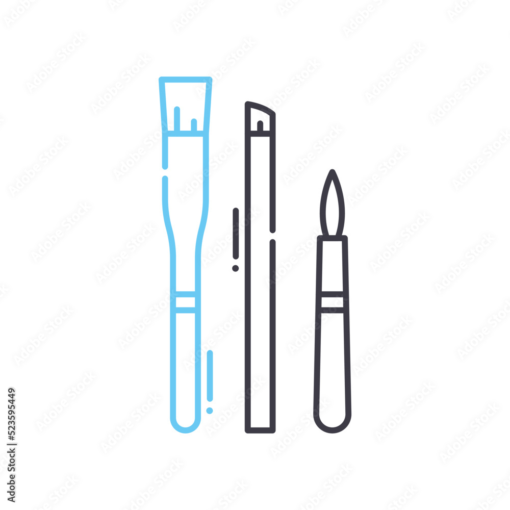 angle liner brush line icon, outline symbol, vector illustration, concept sign angle liner brush line icon, outline symbol, vector illustration, concept sign