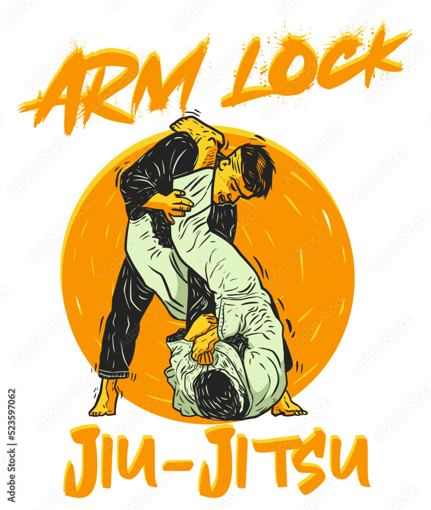 JiuJitsu match and the Arm Lock sign Stock Vector Adobe Stock