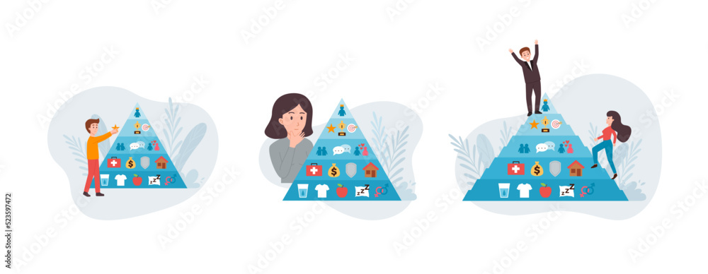 Maslow Hierarchy Of Needs In Shape Of Pyramid Flat Vector Illustration Maslow Hierarchy Of Needs In Shape Of Pyramid Flat Vector Illustration