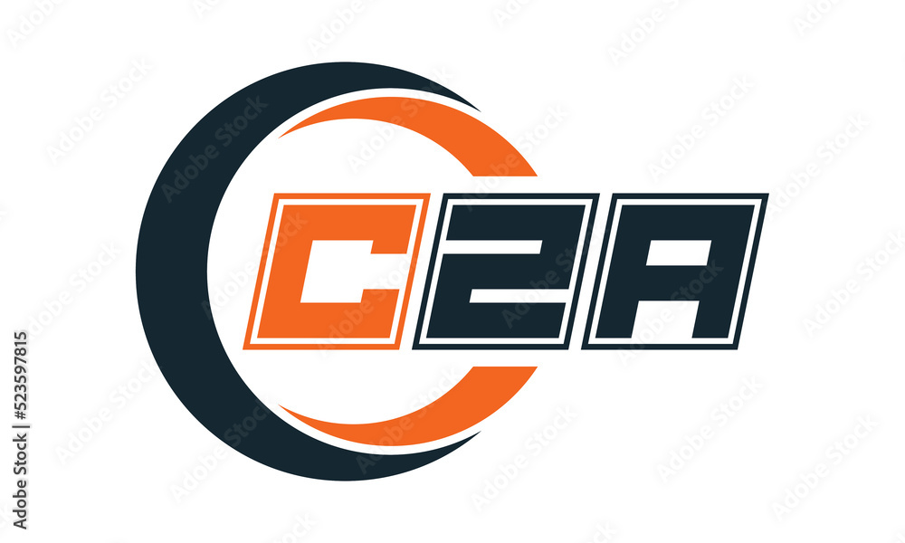 CZA three-letter circle logo design. custom font logo vector template | abstract logo | word mark logo | letter mark logo | business logo | minimalist logo | font logo | - obrazy, fototapety, plakaty 
