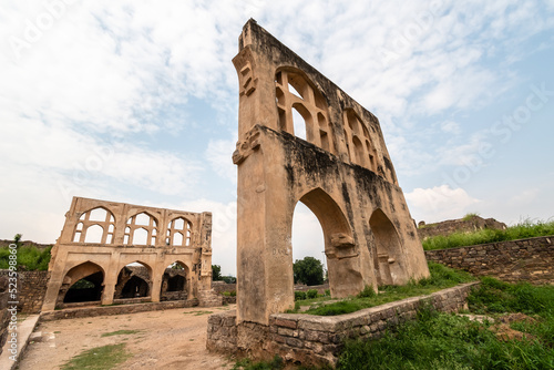 Konstfotografi The architectural ruins of the ancient Golconda Fort in the outskirts of the city of Hyderabad in India