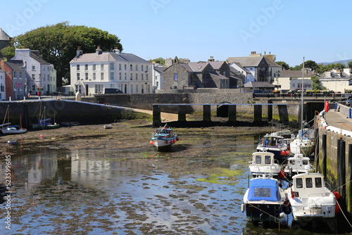 The tidal harbour at Castletown on the south coast of the Isle of Man. photo