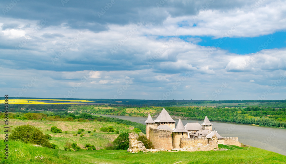 Khotyn medieval fortress in Ukraine. Ancient culture