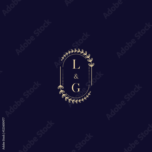 LG wedding initial logo in high quality professional design that will print well across any print media photo