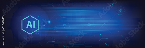 AI Artificial intelligence Abstract background 003