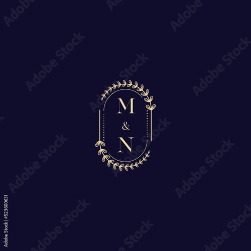 MN wedding initial logo in high quality professional design that will print well across any print media