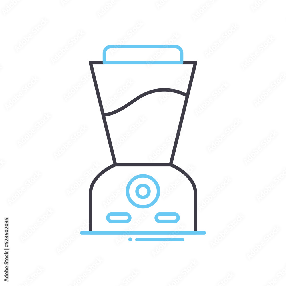 blender line icon, outline symbol, vector illustration, concept sign