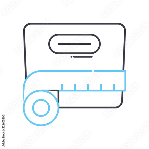 bmi line icon, outline symbol, vector illustration, concept sign