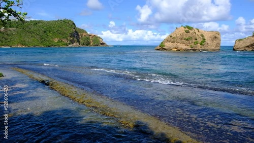 Coastline and seashore at Calibishie, Dominica, Caribbean