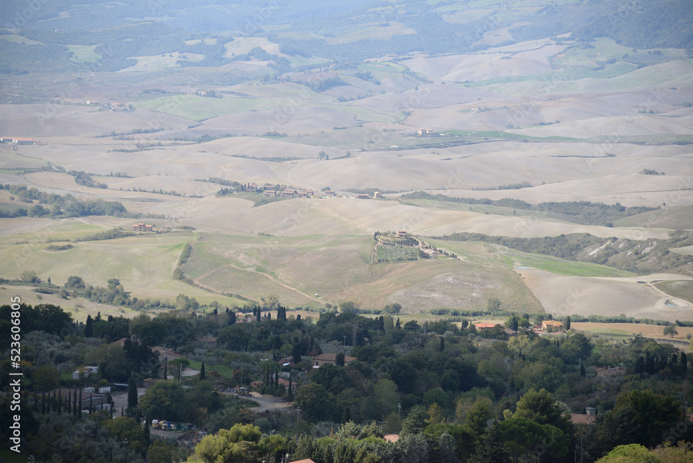 Landscape of Tuscany fields in Italy