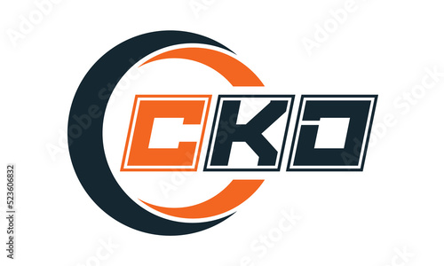 CKD three-letter circle logo design. custom font logo vector template | abstract logo | word mark logo | letter mark logo | business logo | minimalist logo | font logo |