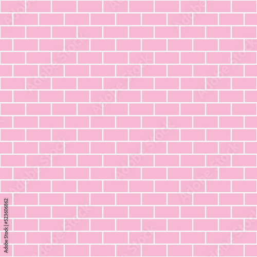Pink brick pattern and background © odinz