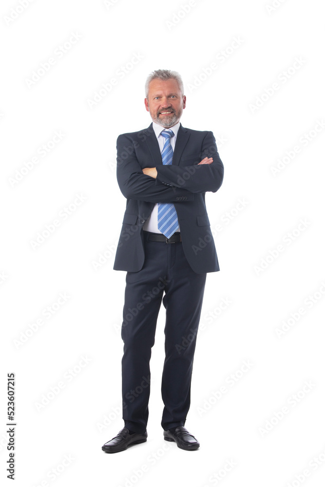 Mature businessman in formals on white Mature businessman in formals on white