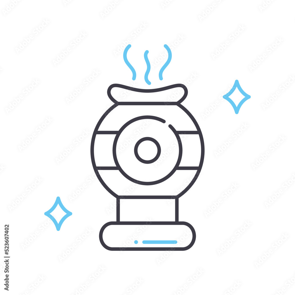 aromatherapy relaxing line icon, outline symbol, vector illustration, concept sign aromatherapy relaxing line icon, outline symbol, vector illustration, concept sign