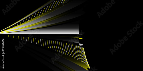 Modern black white and yellow background vector