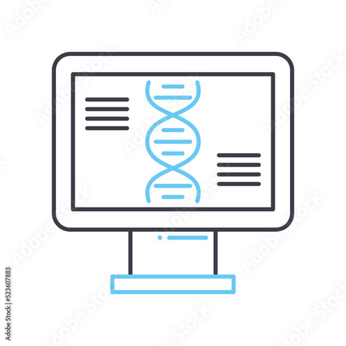 biomimetics line icon, outline symbol, vector illustration, concept sign