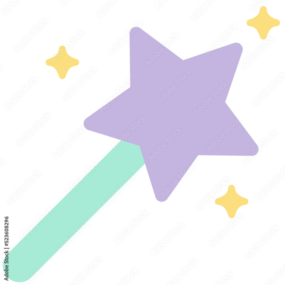 Fototapeta premium magic wand flat icon