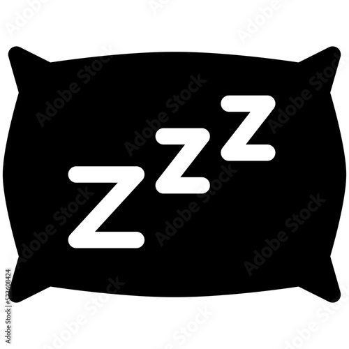 pillow black solid icon