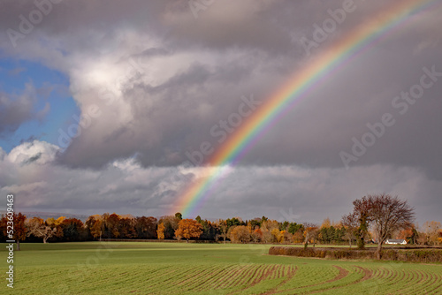 Rainbow over the fields. © Jenn's Photography 