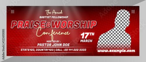 Church conference flyer social media post web banner