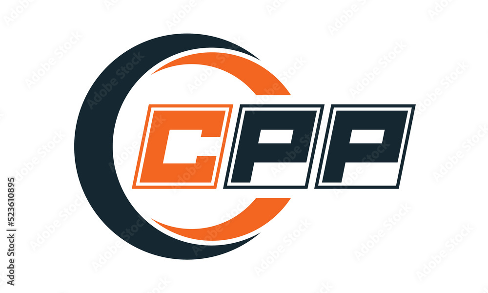 CPP three-letter circle logo design. custom font logo vector template ...
