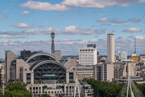 Charing Cross railway station, Seen from London Eye, England фототапет