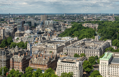 Fotografia, Obraz London, UK - July 4, 2022: Seen from London Eye