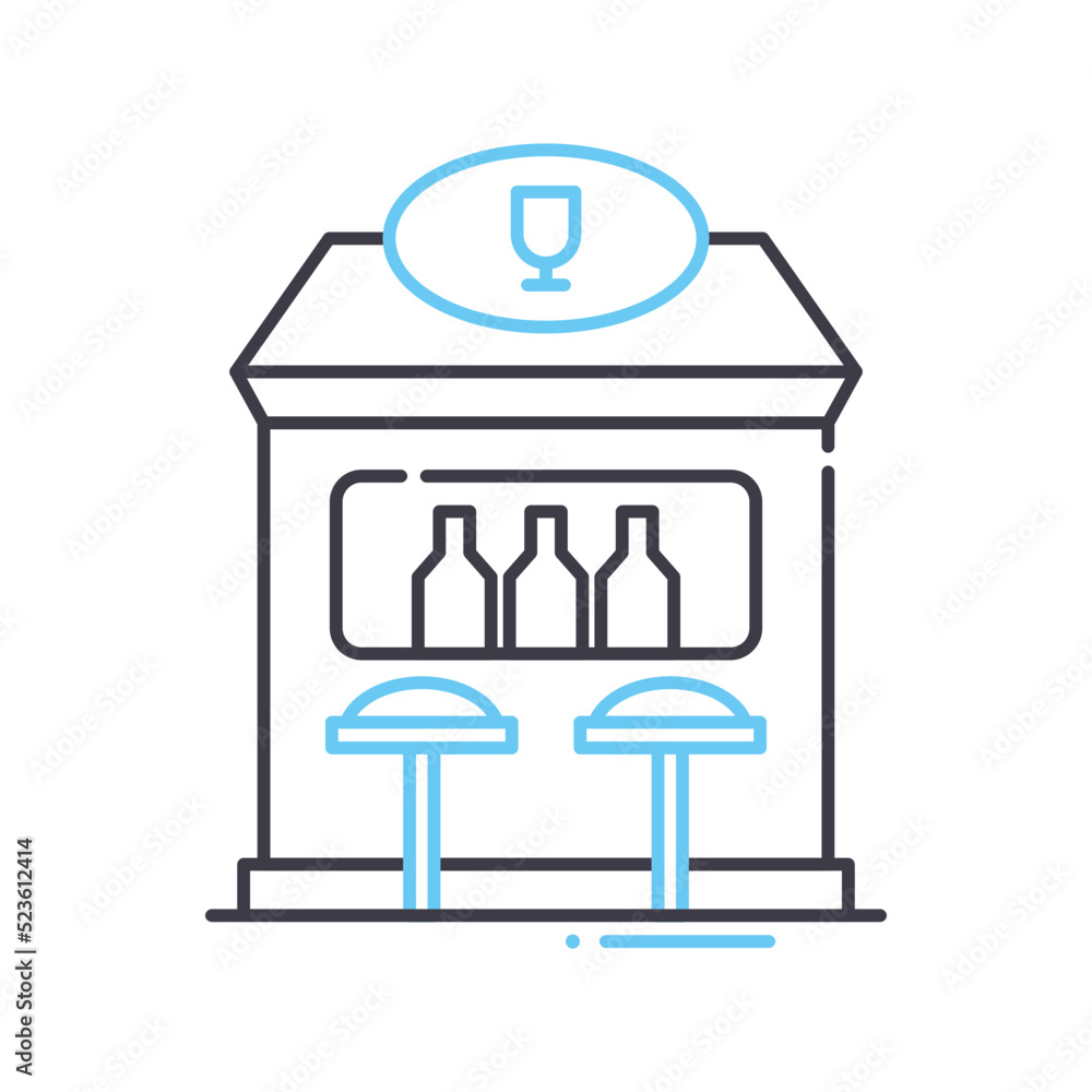 bar line icon, outline symbol, vector illustration, concept sign bar line icon, outline symbol, vector illustration, concept sign
