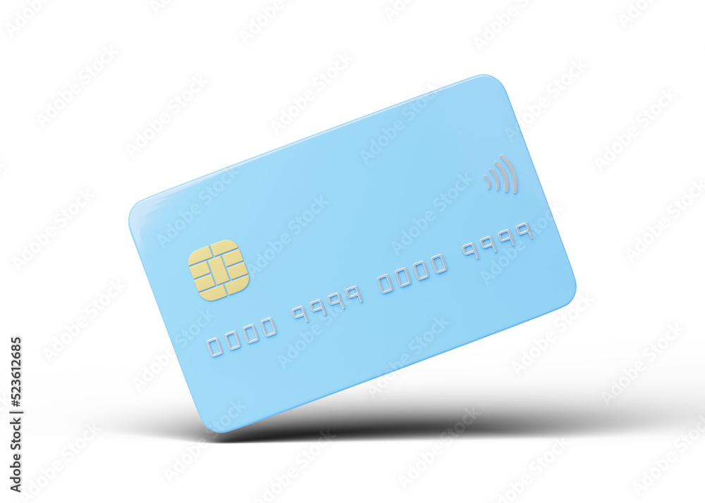 Credit card mockup floating isolated on blue background. Mobile banking and Online payment service. Digital marketing, E commerce. Quick and easy shopping and retail concept. Withdraw money. 3d render Credit card mockup floating isolated on blue background. Mobile banking and Online payment service. Digital marketing, E commerce. Quick and easy shopping and retail concept. Withdraw money. 3d render