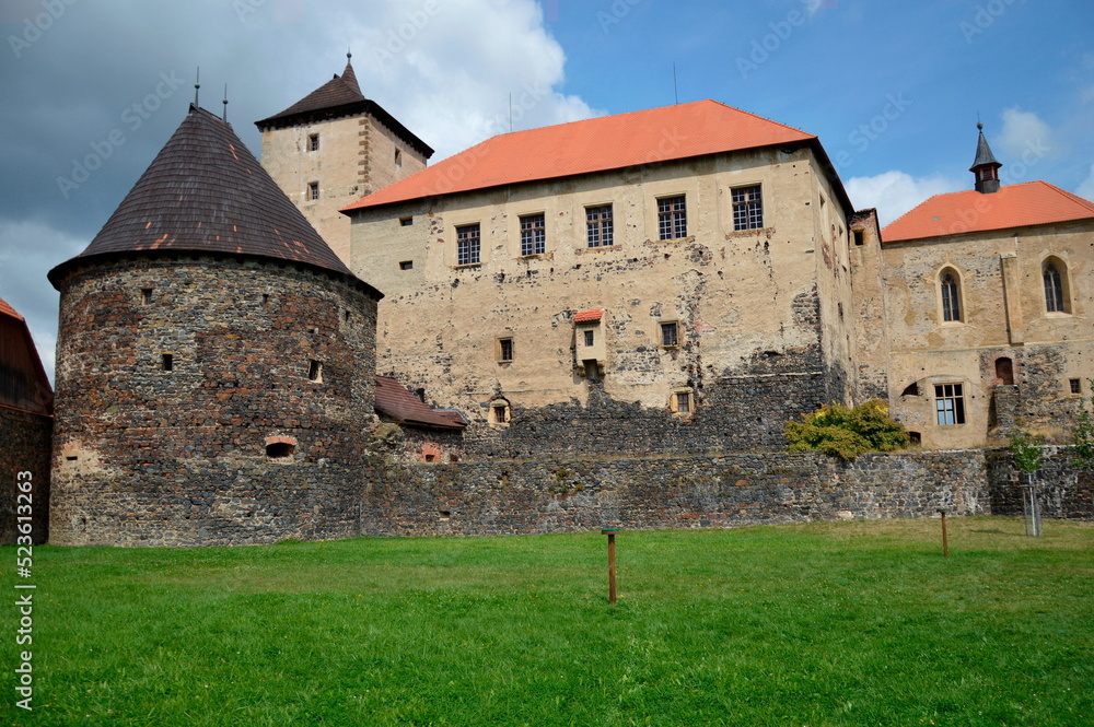The water castle of Švihov - south palace, castle chapel and Green bastion (Europe – Czech Republic)
