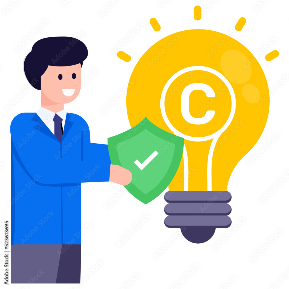 A copyright infringement flat illustrative vector A copyright infringement flat illustrative vector