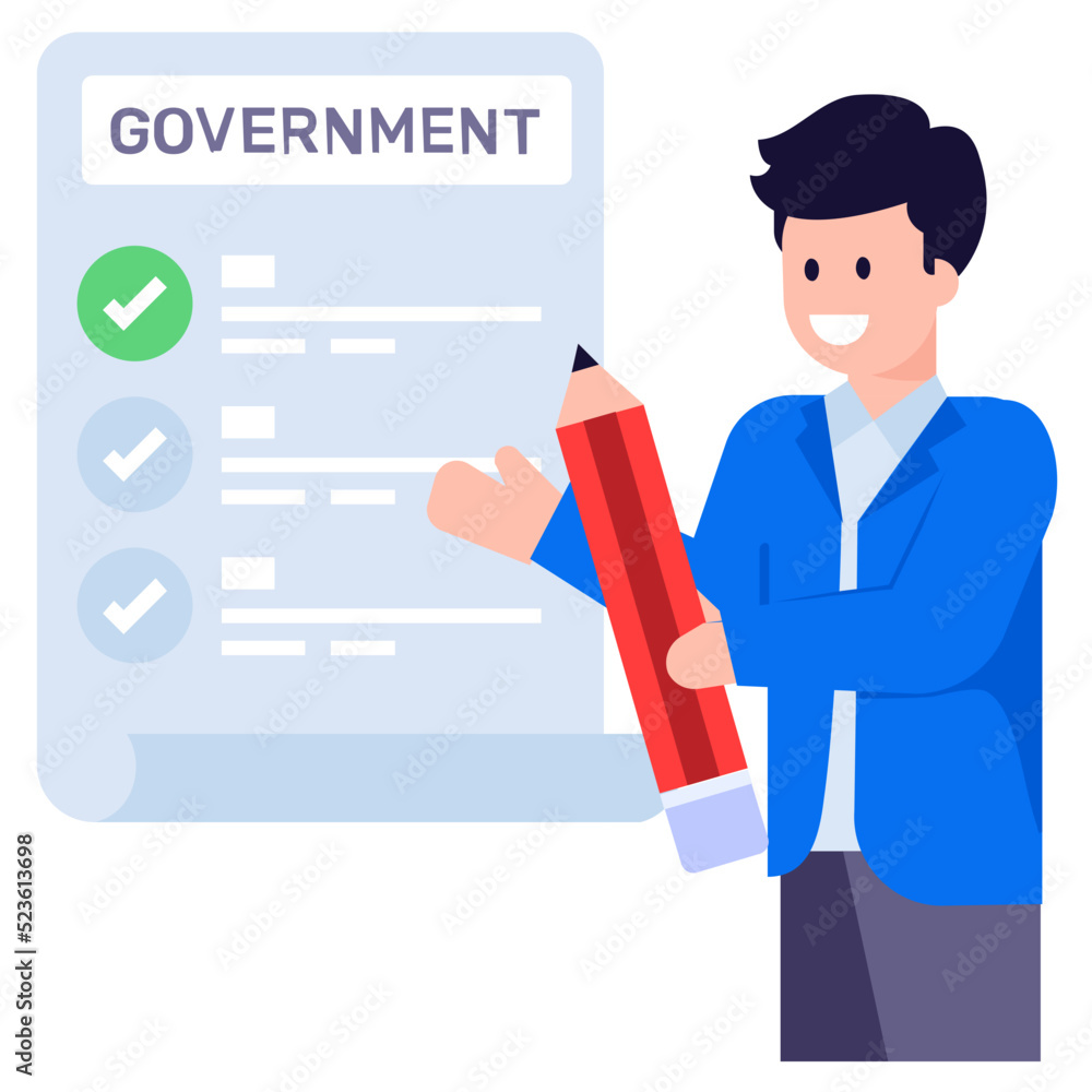 A rules document flat illustration A rules document flat illustration