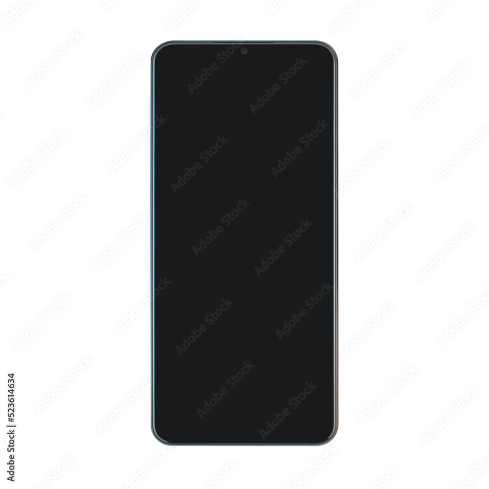 phone screen, front view, isolated on white background phone screen, front view, isolated on white background