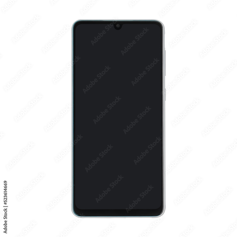 phone screen, front view, isolated on white background phone screen, front view, isolated on white background