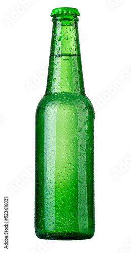 Green bottle isolated