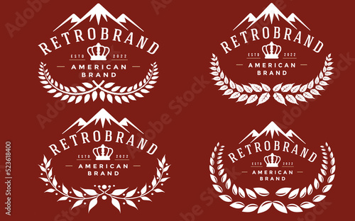 Retro vintage logo design vector