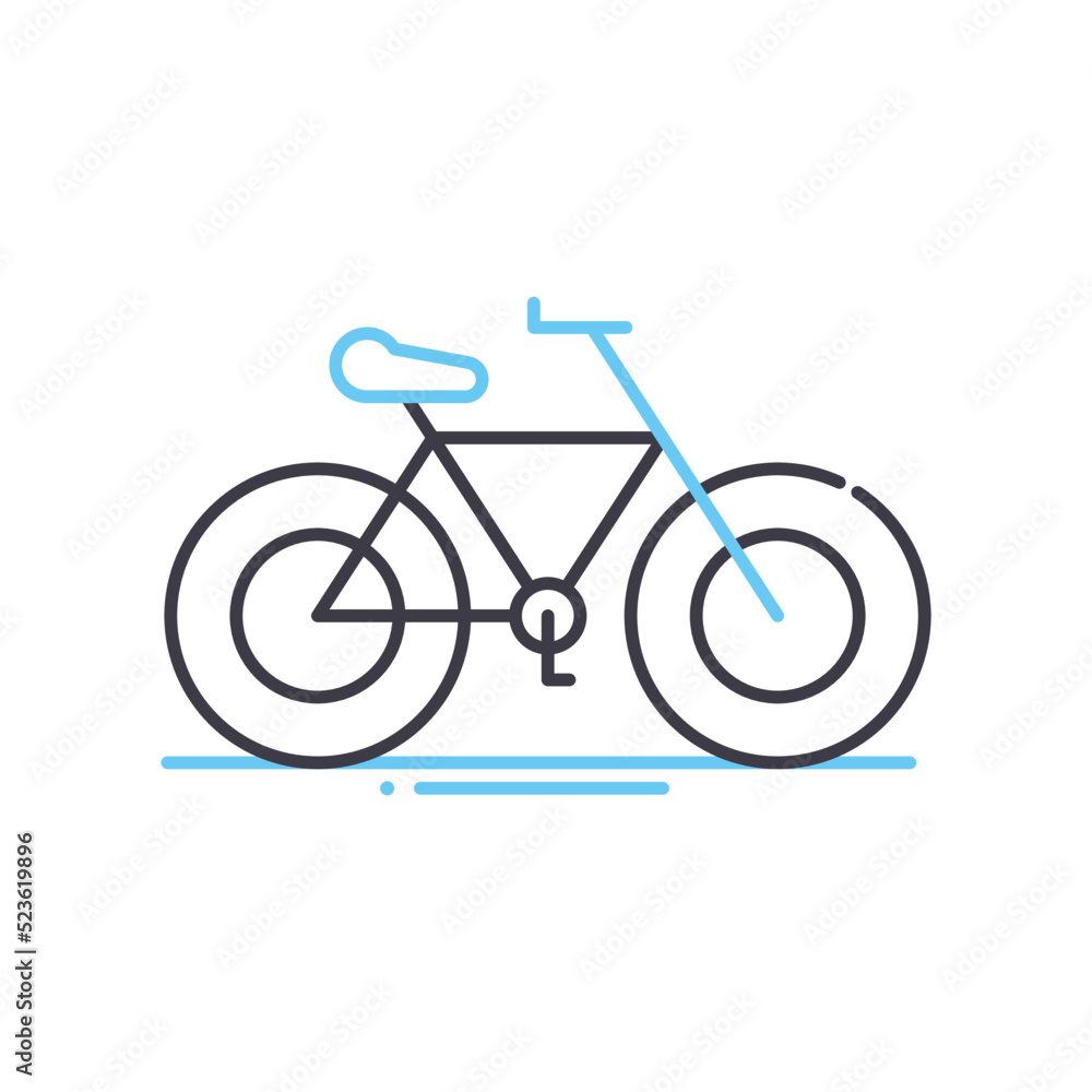 bicycle line icon, outline symbol, vector illustration, concept sign bicycle line icon, outline symbol, vector illustration, concept sign