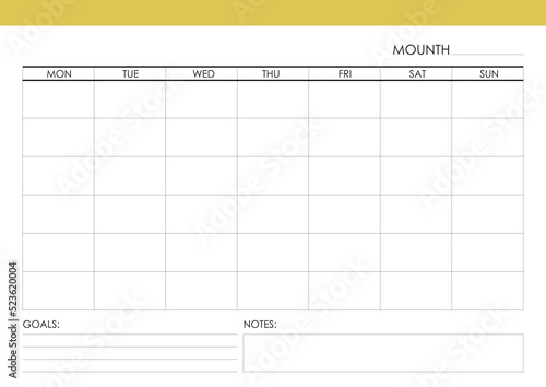 Planer Vector. Bullet Journal. To Do List.