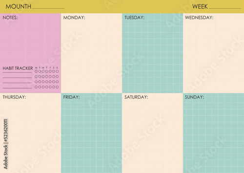 Planer Vector. Bullet Journal. To Do List.