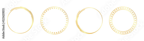 circle gold frame